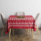 Cameroon Christmas Tablecloth Snowflake Pattern Traditional Santa and Map Motif - African Pride