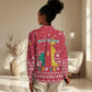 Cameroon Christmas Women Casual Shirt Snowflake Pattern Traditional Santa and Map Motif - African Pride