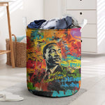 Martin Luther King Jr Laundry Basket Colorful Street Art Portrait Black History Graffiti Style - African Pride