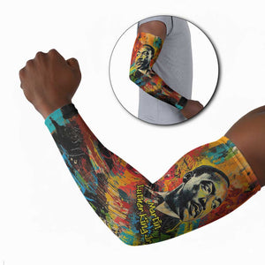 Martin Luther King Jr Arm Sleeves Colorful Street Art Portrait Black History Graffiti Style - African Pride