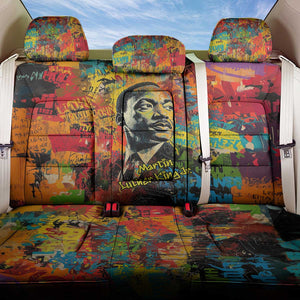 Martin Luther King Jr Back Car Seat Cover Colorful Street Art Portrait Black History Graffiti Style - African Pride