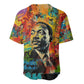 Martin Luther King Jr Baseball Jersey Colorful Street Art Portrait Black History Graffiti Style TS04