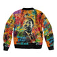 Martin Luther King Jr Bomber Jacket Colorful Street Art Portrait Black History Graffiti Style - African Pride