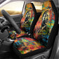 Martin Luther King Jr Car Seat Cover Colorful Street Art Portrait Black History Graffiti Style - African Pride