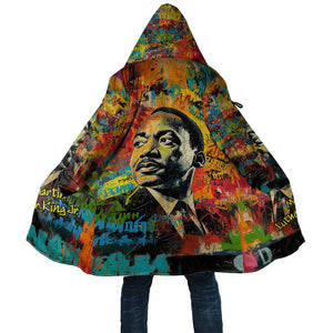 Martin Luther King Jr Cloak Colorful Street Art Portrait Black History Graffiti Style - African Pride