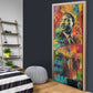Martin Luther King Jr Door Cover Colorful Street Art Portrait Black History Graffiti Style - African Pride