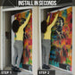 Martin Luther King Jr Door Cover Colorful Street Art Portrait Black History Graffiti Style - African Pride