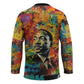 Martin Luther King Jr Hockey Jersey Colorful Street Art Portrait Black History Graffiti Style - African Pride