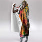 Martin Luther King Jr Hooded Blanket Colorful Street Art Portrait Black History Graffiti Style - African Pride