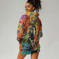 Martin Luther King Jr Hoodie Dress Colorful Street Art Portrait Black History Graffiti Style - African Pride