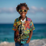 Martin Luther King Jr Kid Hawaiian Shirt Colorful Street Art Portrait Black History Graffiti Style TS04