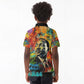 Martin Luther King Jr Kid Polo Shirt Colorful Street Art Portrait Black History Graffiti Style TS04