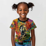 Martin Luther King Jr Kid T shirt Colorful Street Art Portrait Black History Graffiti Style TS04