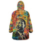 Martin Luther King Jr Kid Wearable Blanket Hoodie Colorful Street Art Portrait Black History Graffiti Style - African Pride