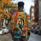 Martin Luther King Jr Long Sleeve Shirt Colorful Street Art Portrait Black History Graffiti Style - African Pride