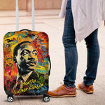 Martin Luther King Jr Luggage Cover Colorful Street Art Portrait Black History Graffiti Style - African Pride