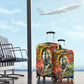 Martin Luther King Jr Luggage Cover Colorful Street Art Portrait Black History Graffiti Style - African Pride