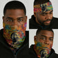 Martin Luther King Jr Neck Gaiter Colorful Street Art Portrait Black History Graffiti Style - African Pride