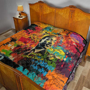 Martin Luther King Jr Quilt Colorful Street Art Portrait Black History Graffiti Style - African Pride