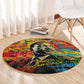 Martin Luther King Jr Round Carpet Colorful Street Art Portrait Black History Graffiti Style - African Pride