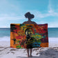 Martin Luther King Jr Sarong Colorful Street Art Portrait Black History Graffiti Style - African Pride