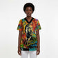 Martin Luther King Jr Scrub Top Colorful Street Art Portrait Black History Graffiti Style - African Pride