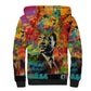 Martin Luther King Jr Sherpa Hoodie Colorful Street Art Portrait Black History Graffiti Style - African Pride