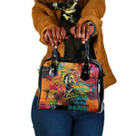 Martin Luther King Jr Shoulder Handbag Colorful Street Art Portrait Black History Graffiti Style - African Pride