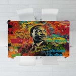 Martin Luther King Jr Tablecloth Colorful Street Art Portrait Black History Graffiti Style - African Pride