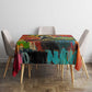 Martin Luther King Jr Tablecloth Colorful Street Art Portrait Black History Graffiti Style - African Pride
