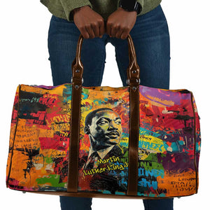 Martin Luther King Jr Travel Bag Colorful Street Art Portrait Black History Graffiti Style - African Pride