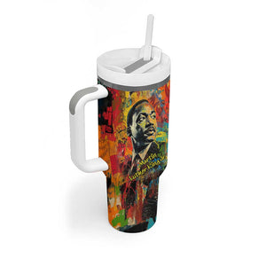 Martin Luther King Jr Tumbler With Handle Colorful Street Art Portrait Black History Graffiti Style - African Pride