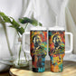 Martin Luther King Jr Tumbler With Handle Colorful Street Art Portrait Black History Graffiti Style - African Pride