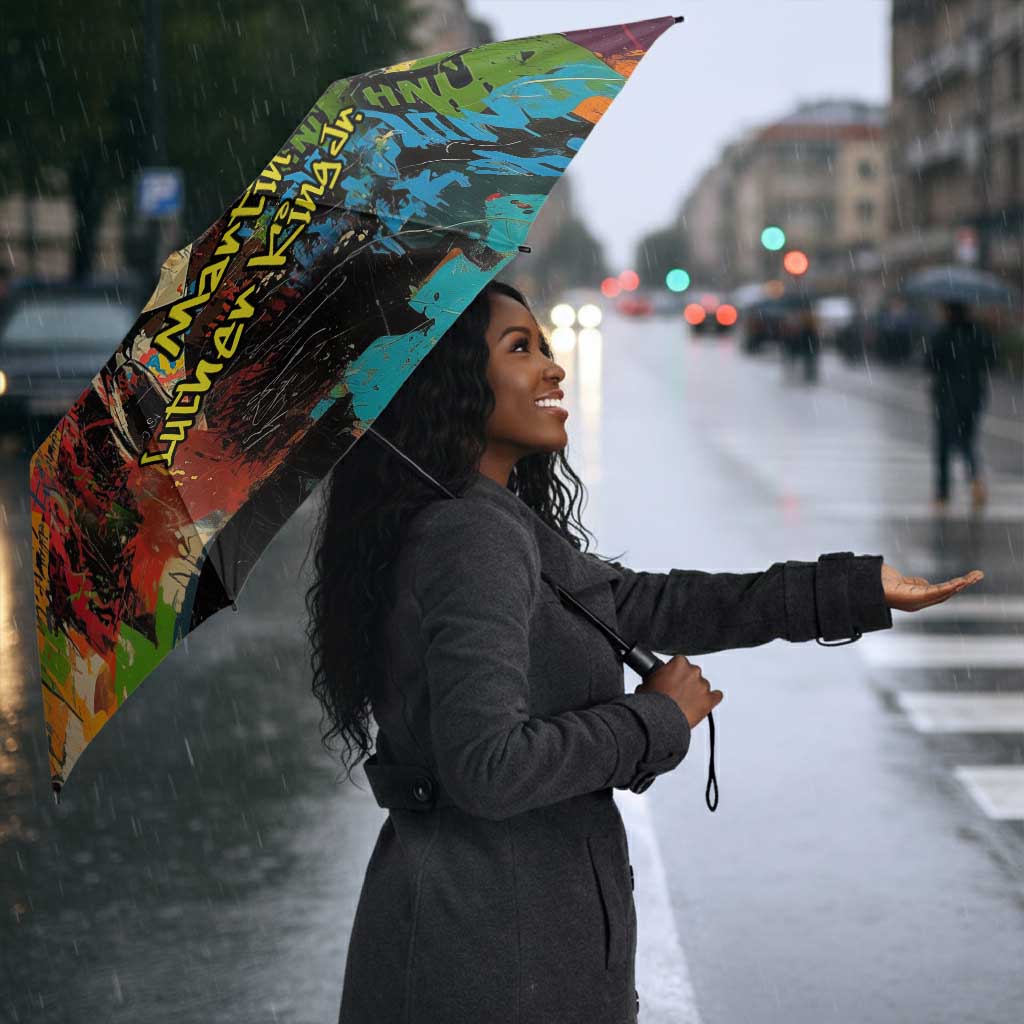 Martin Luther King Jr Umbrella Colorful Street Art Portrait Black History Graffiti Style - African Pride