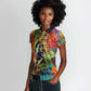 Martin Luther King Jr Women Polo Shirt Colorful Street Art Portrait Black History Graffiti Style TS04
