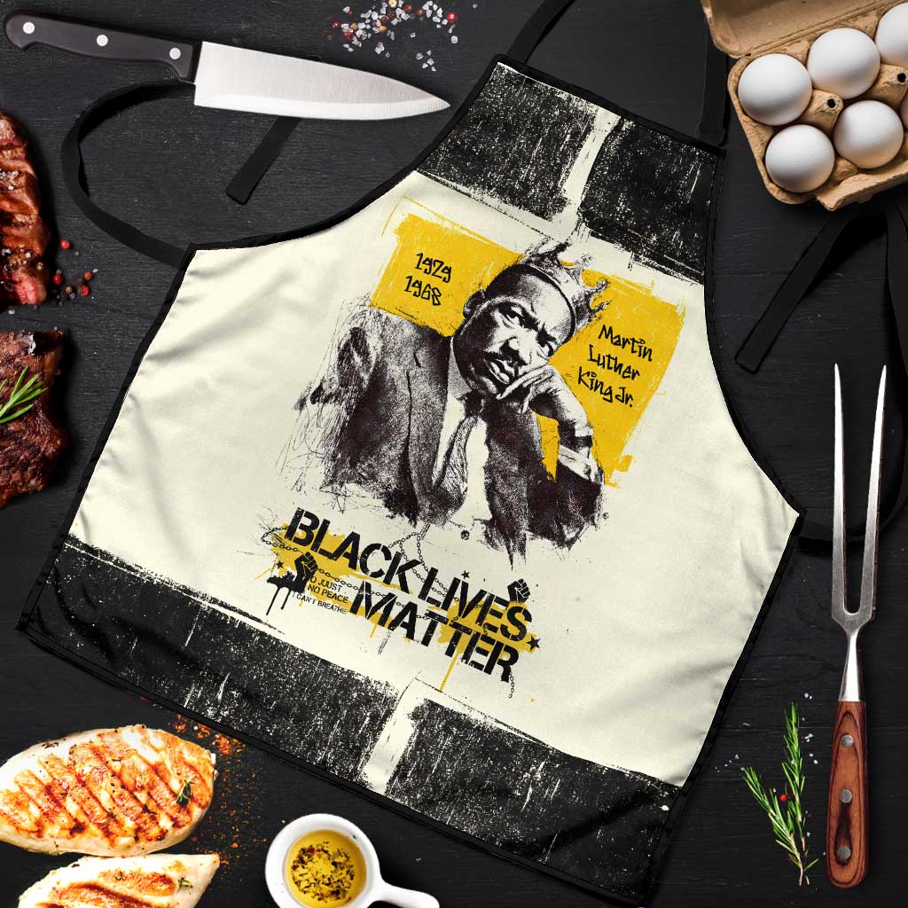 Martin Luther King Jr Apron Black Lives Matter Street Art Portrait Civil Rights Tribute Bold Striped - African Pride