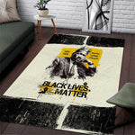 Martin Luther King Jr Area Rug Black Lives Matter Street Art Portrait Civil Rights Tribute Bold Striped - African Pride