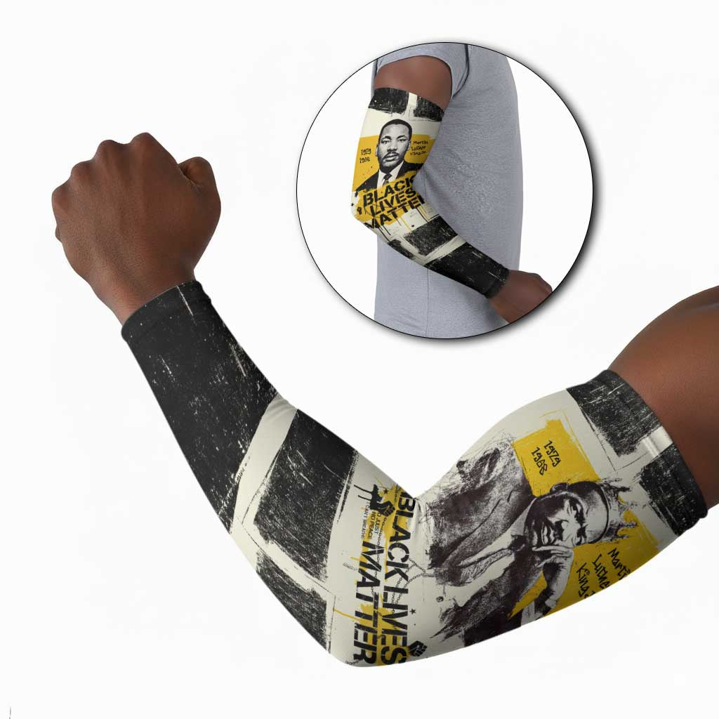 Martin Luther King Jr Arm Sleeves Black Lives Matter Street Art Portrait Civil Rights Tribute Bold Striped - African Pride