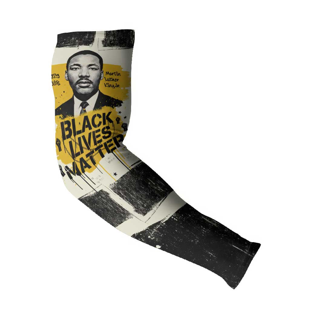Martin Luther King Jr Arm Sleeves Black Lives Matter Street Art Portrait Civil Rights Tribute Bold Striped - African Pride