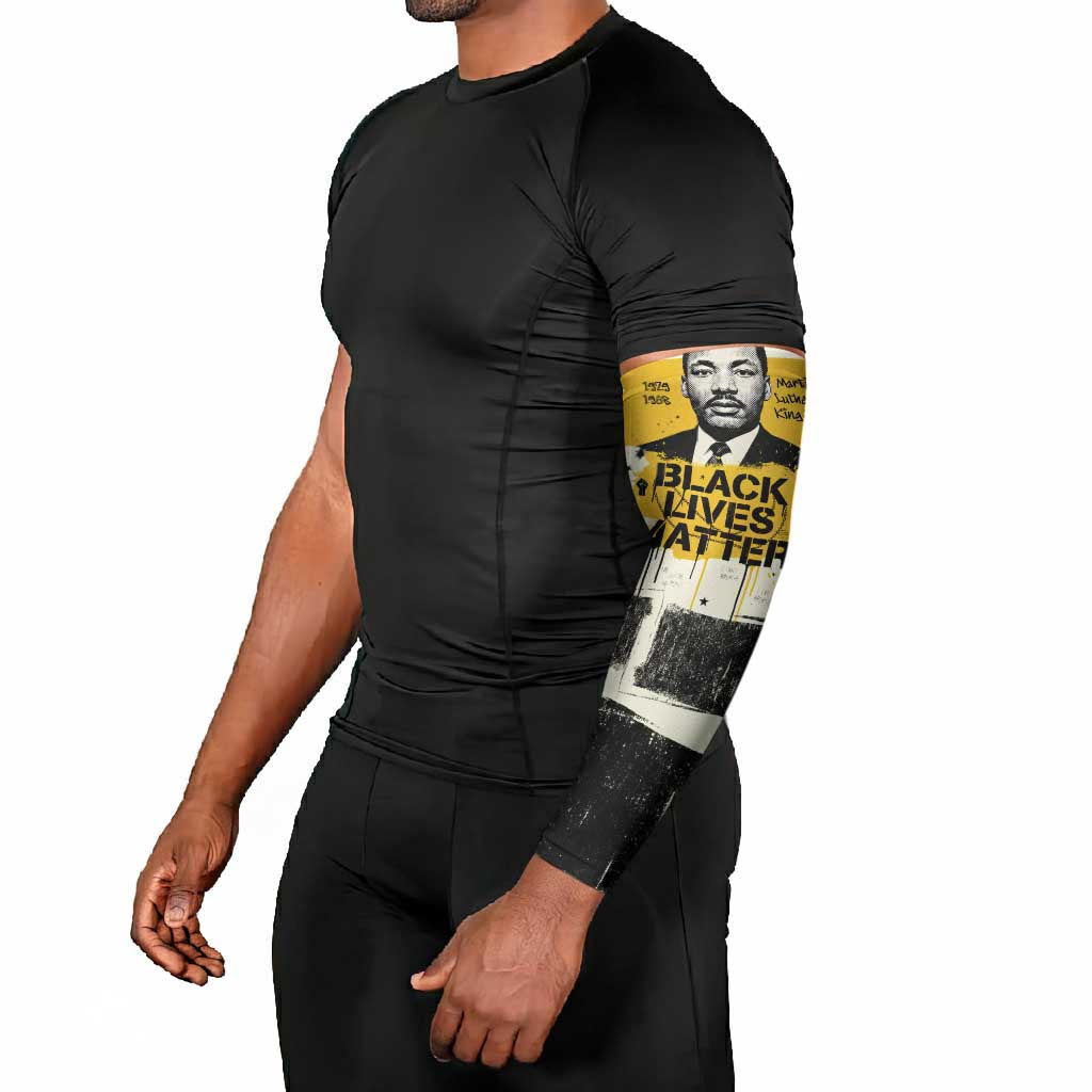 Martin Luther King Jr Arm Sleeves Black Lives Matter Street Art Portrait Civil Rights Tribute Bold Striped - African Pride