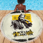 Martin Luther King Jr Beach Blanket Black Lives Matter Street Art Portrait Civil Rights Tribute Bold Striped - African Pride