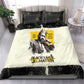 Martin Luther King Jr Bedding Set Black Lives Matter Street Art Portrait Civil Rights Tribute Bold Striped - African Pride
