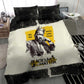 Martin Luther King Jr Bedding Set Black Lives Matter Street Art Portrait Civil Rights Tribute Bold Striped - African Pride