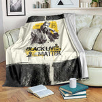 Martin Luther King Jr Blanket Black Lives Matter Street Art Portrait Civil Rights Tribute Bold Striped - African Pride