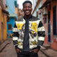 Martin Luther King Jr Bomber Jacket Black Lives Matter Street Art Portrait Civil Rights Tribute Bold Striped - African Pride