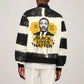 Martin Luther King Jr Bomber Jacket Black Lives Matter Street Art Portrait Civil Rights Tribute Bold Striped - African Pride