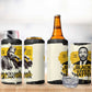 Martin Luther King Jr 4 in 1 Can Cooler Tumbler Black Lives Matter Street Art Portrait Civil Rights Tribute Bold Striped - African Pride