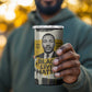 Martin Luther King Jr 4 in 1 Can Cooler Tumbler Black Lives Matter Street Art Portrait Civil Rights Tribute Bold Striped - African Pride