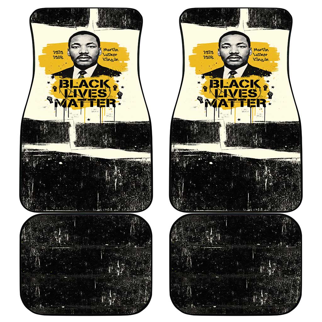 Martin Luther King Jr Car Mats Black Lives Matter Street Art Portrait Civil Rights Tribute Bold Striped - African Pride