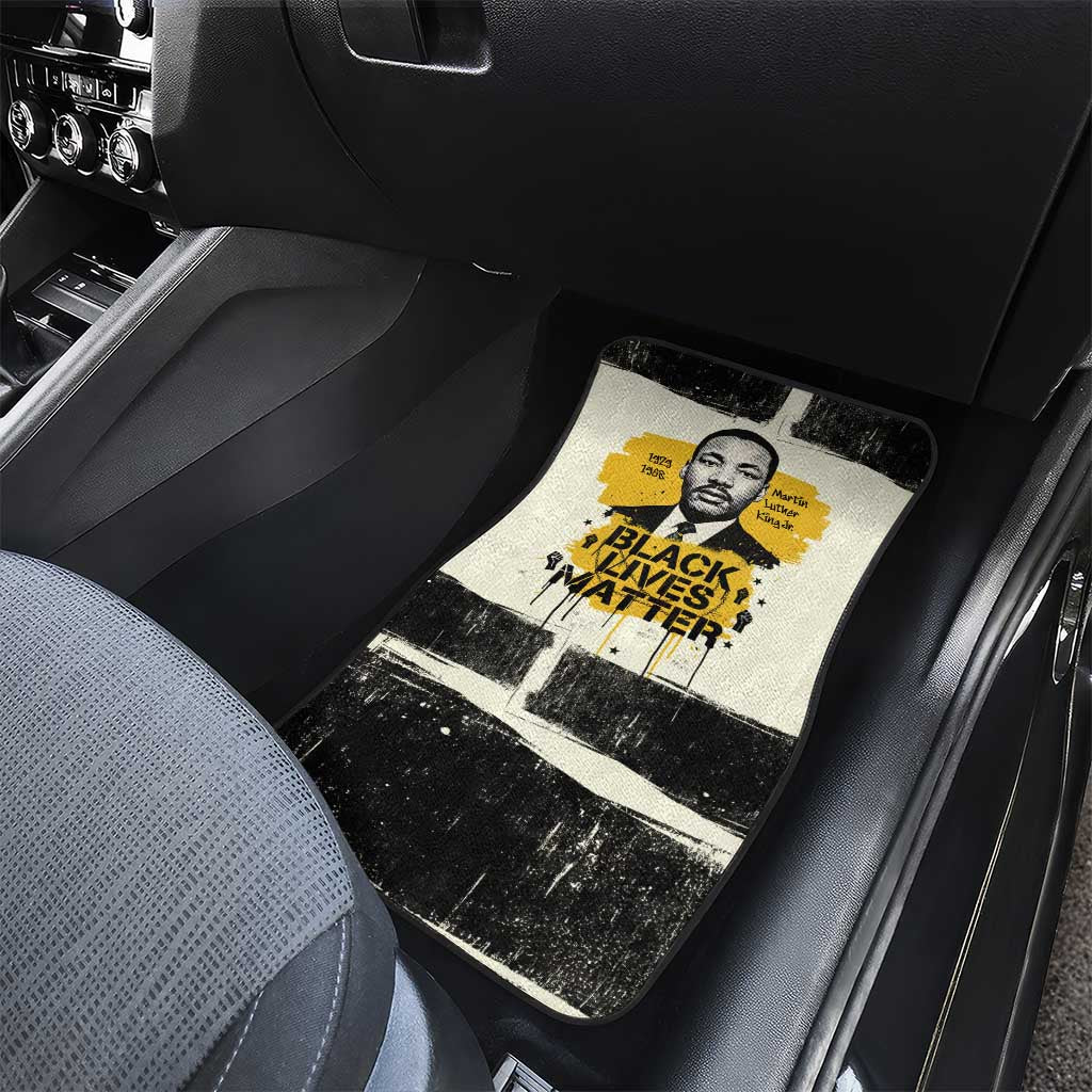 Martin Luther King Jr Car Mats Black Lives Matter Street Art Portrait Civil Rights Tribute Bold Striped - African Pride